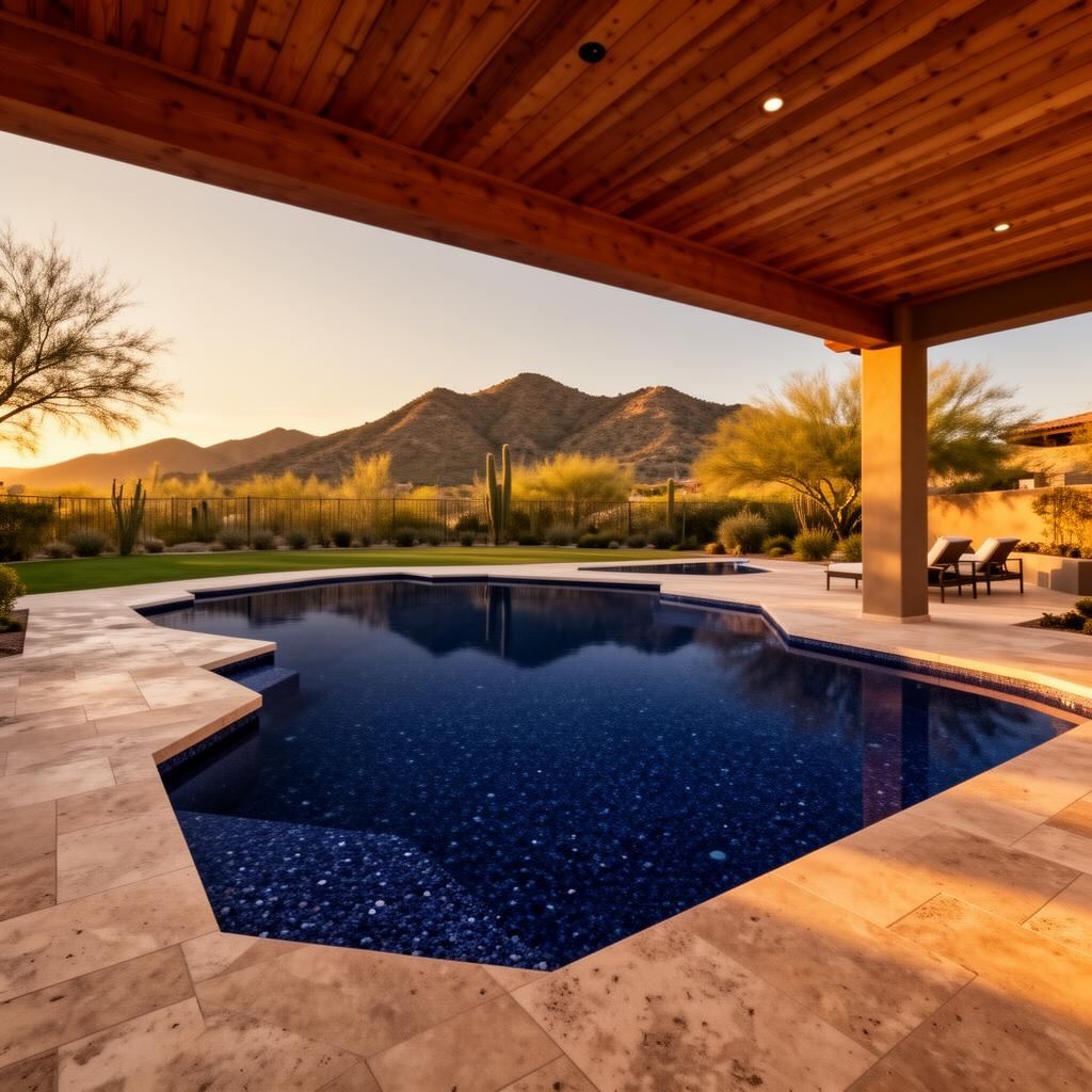 Silverleaf Resort Pool & Travertine Patio — New Pool + Hardscape in Scottsdale, AZ